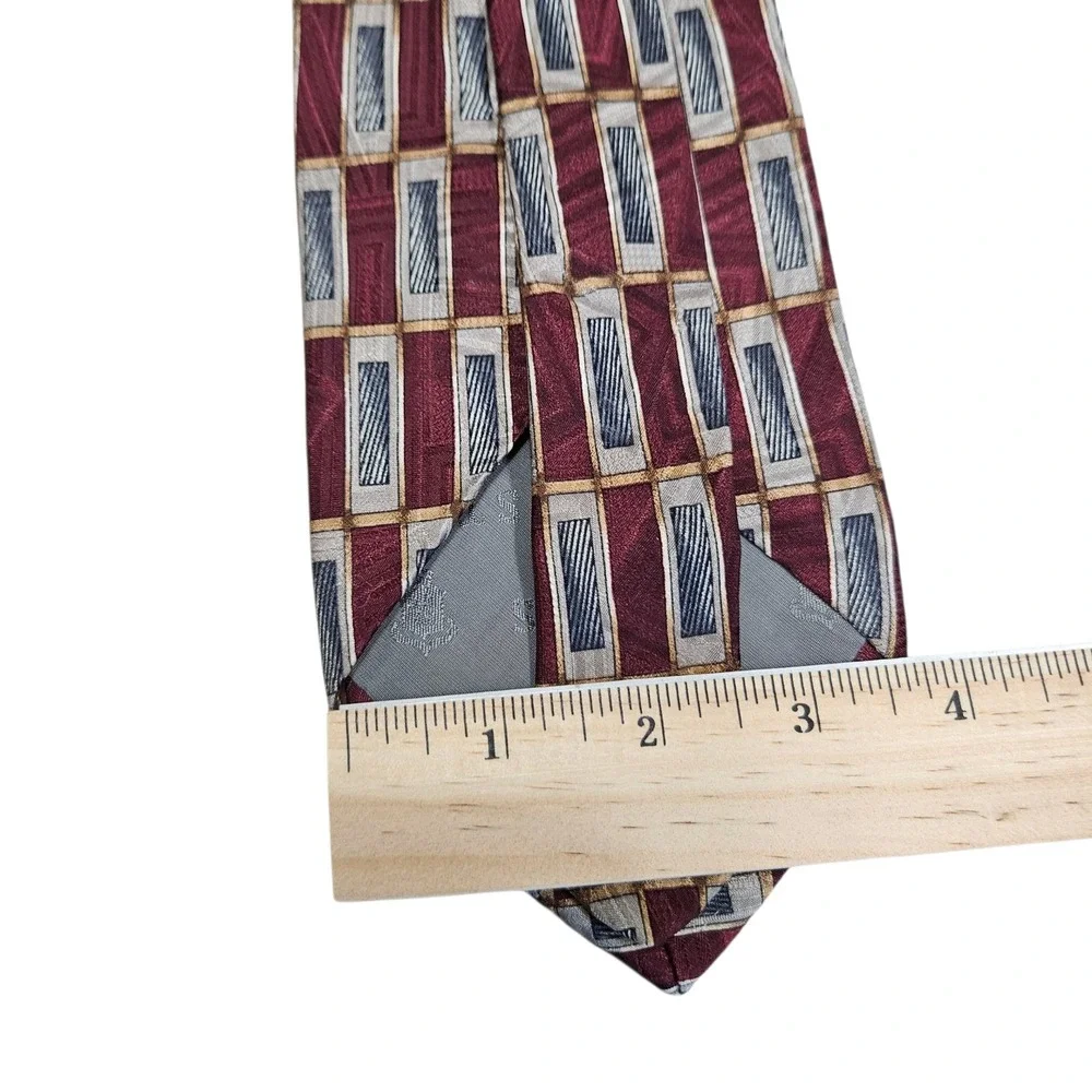Robert Talbott‎ Necktie Burgundy Geometric Silk Tie Nordstrom Mens Business Work